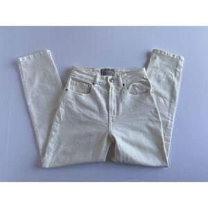 Everlane The Curvy Cheeky Jean - Women's Sz 25 Crop Antique White Organic Cotton